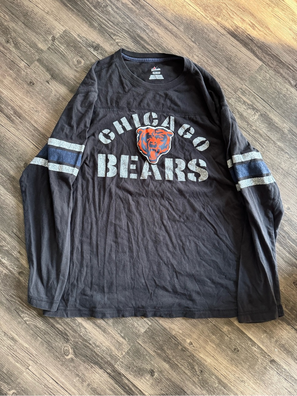 Majestic Chicago Bears Shirt XL Long Sleeve Logo Graphic NFC North NFL